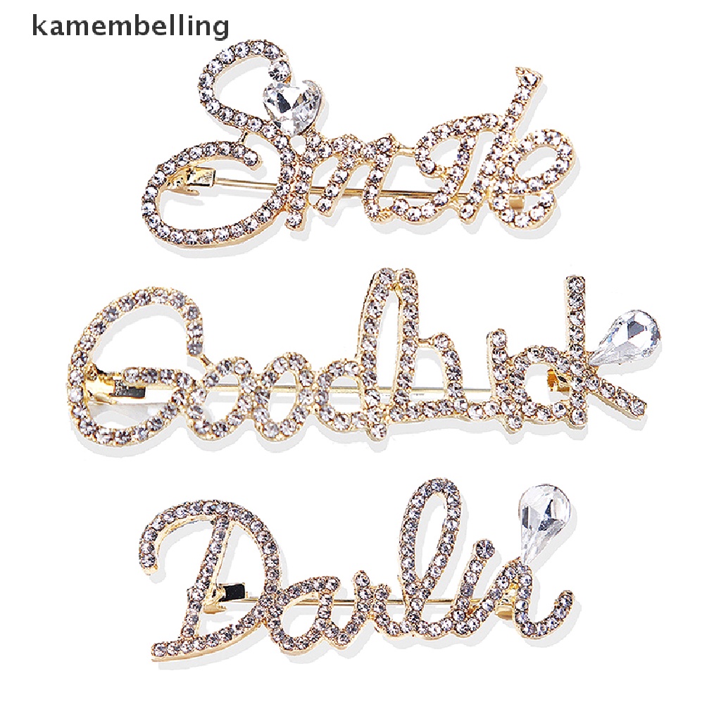 Trâm Cài Áo Hình Chữ Cái Đính Đá Thời Trang Cho Nữ