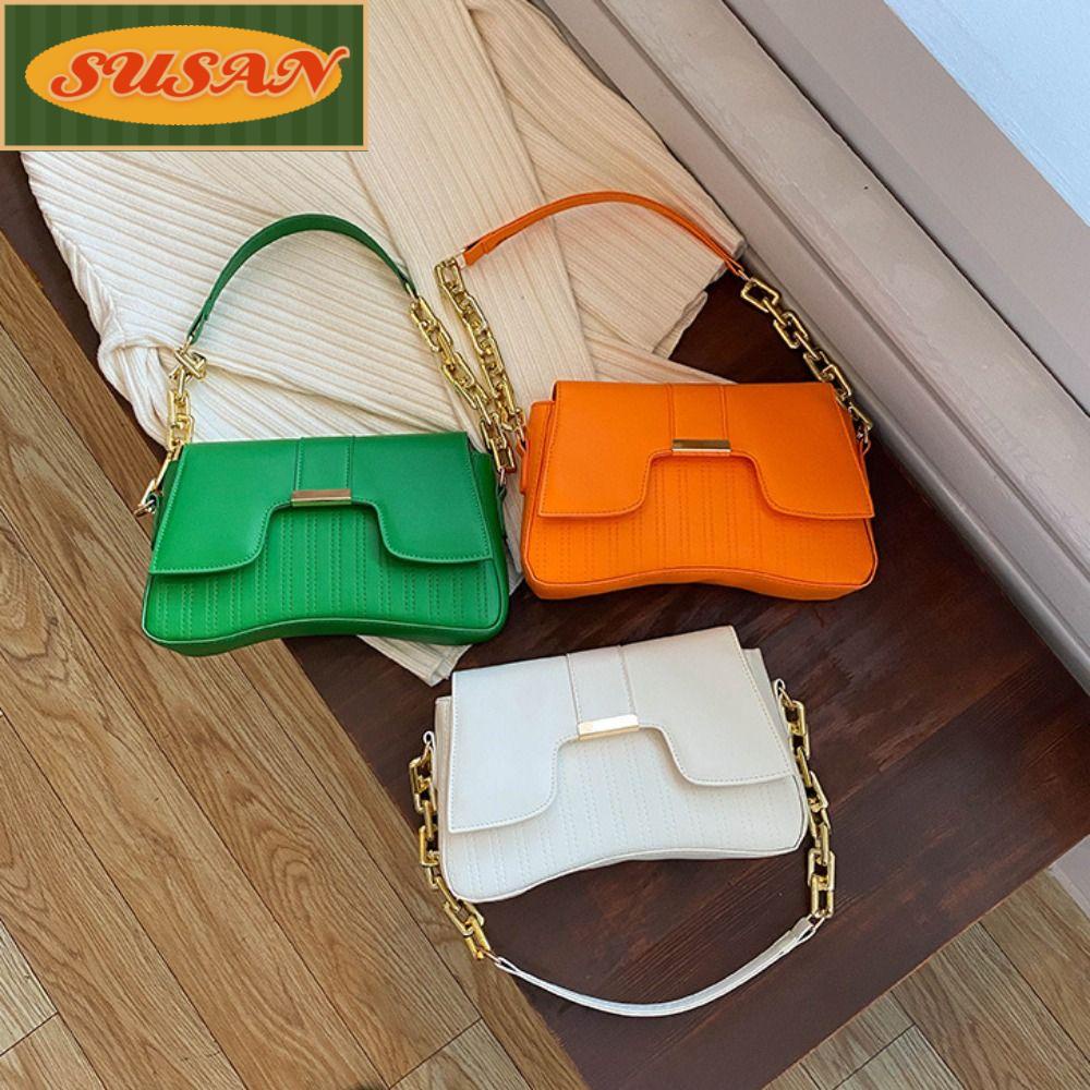 Susans Túi Xách Da Pu Màu Trơn Thiết Kế Đơn Giản