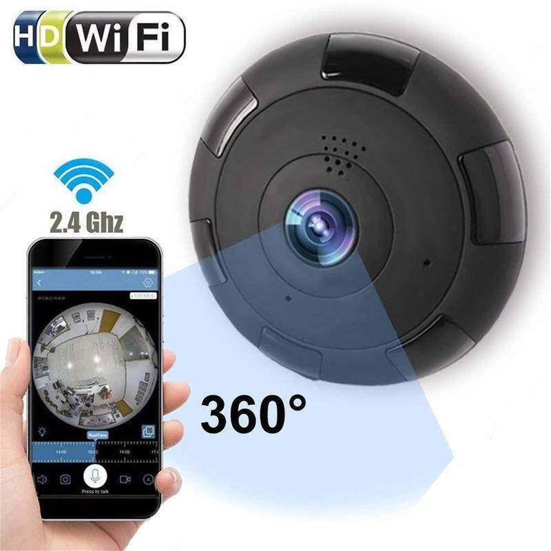 Camera Mắt Cá Không Dây Xoay 360 Độ Kết Nối WIFI Thông Minh V380 Pro 1080P