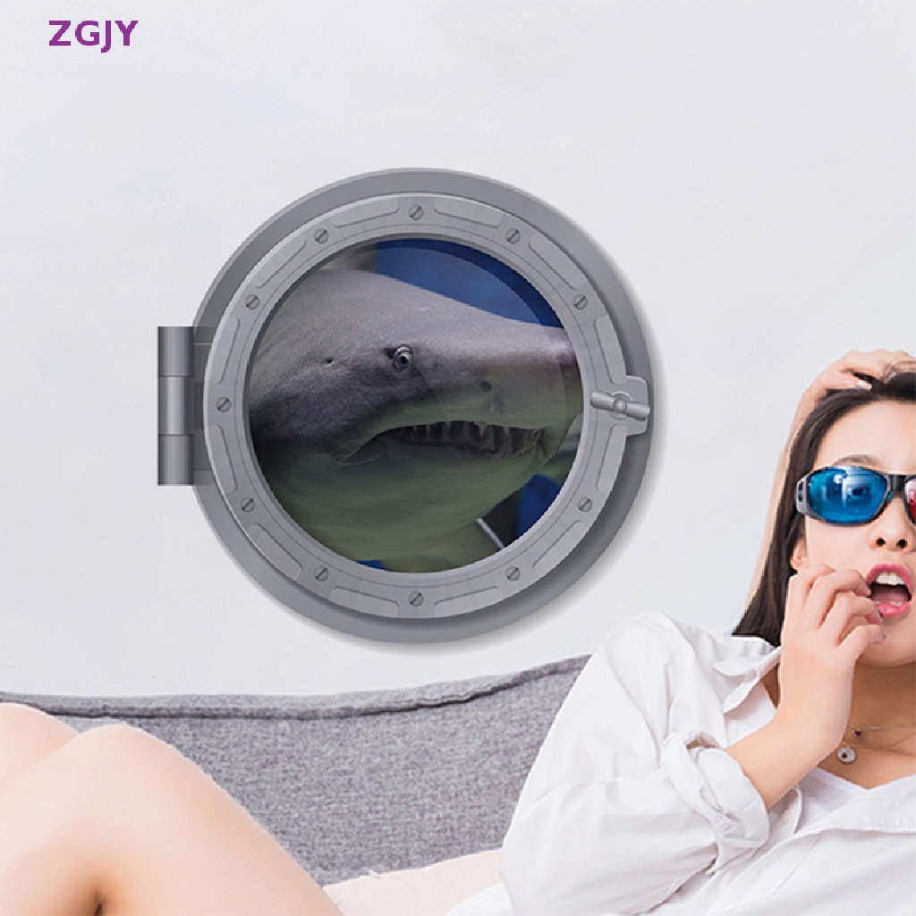 Sticker Dán Tường Nhà Tắm Chống Thấm Nước Hình Cá Mập Dưới Nước Độc Đáo Mới