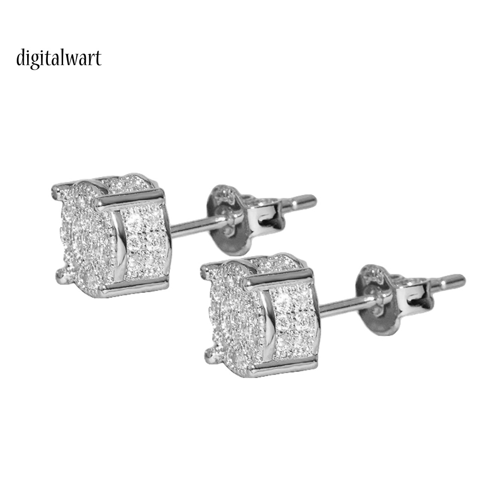 Kỹ Thuật Số| Đôi Khuyên Tai Tròn Đính Đá Thời Trang Cho Nữ