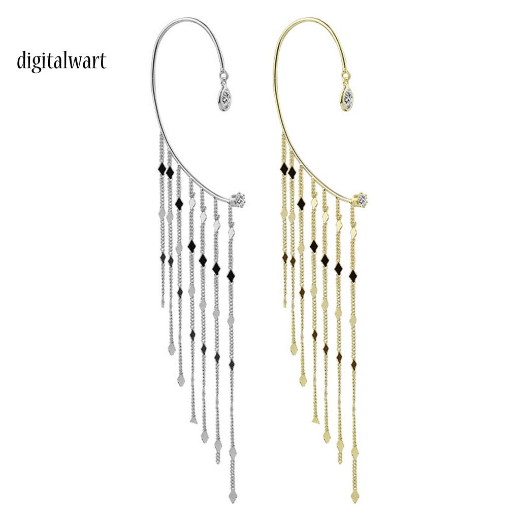 Kỹ Thuật Số| 1 Khuyên Kẹp Vành Tai Tua Rua Phong Cách Vintage