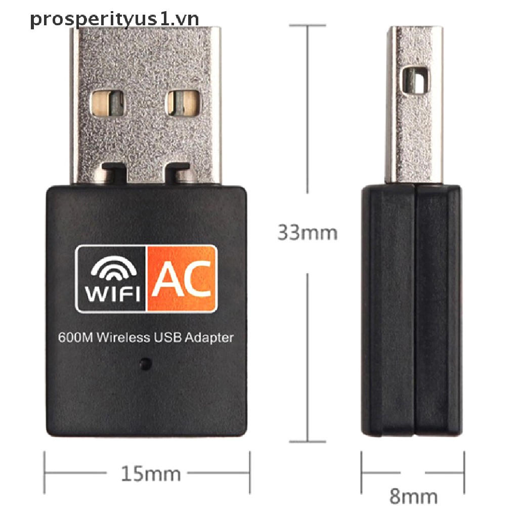 Usb Thu Sóng wifi 600Mbps Tốc Độ Cao 5 Ghz Cho Máy Tính prosperityus1 [VN]
