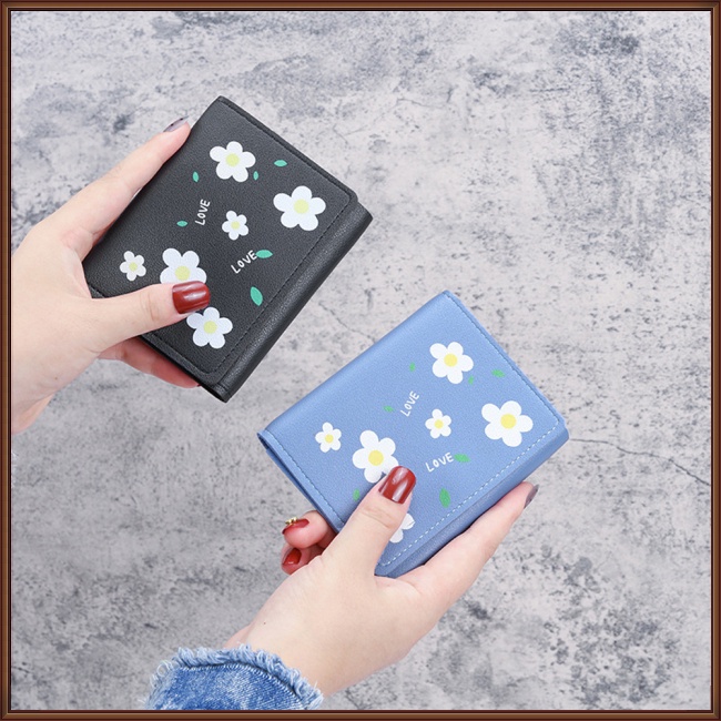 Ví Da Gập 3 In Họa Tiết Nhiều Màu Sắc Thời Trang Thoải Mái Cho Nữ