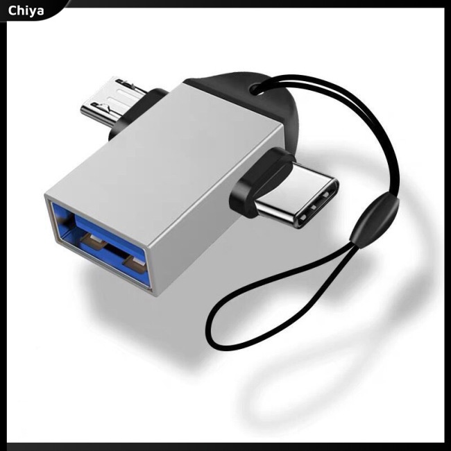 Đầu Chuyển Đổi Otg Type-c 2 Trong 1 Cho Điện Thoại Android Ios