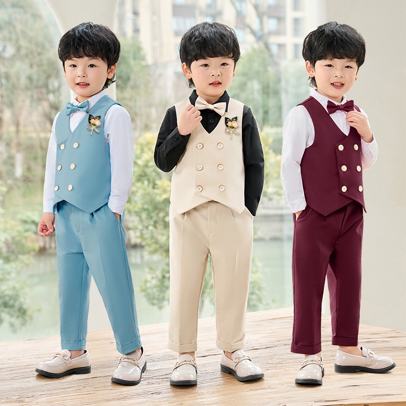 Bộ Trang Phục Xuân Hè 2023 Gồm Áo Vest Và Đầm Hoa Cho Bé Gái Mẫu Giáo / Sinh Nhật / Tiệc Cưới