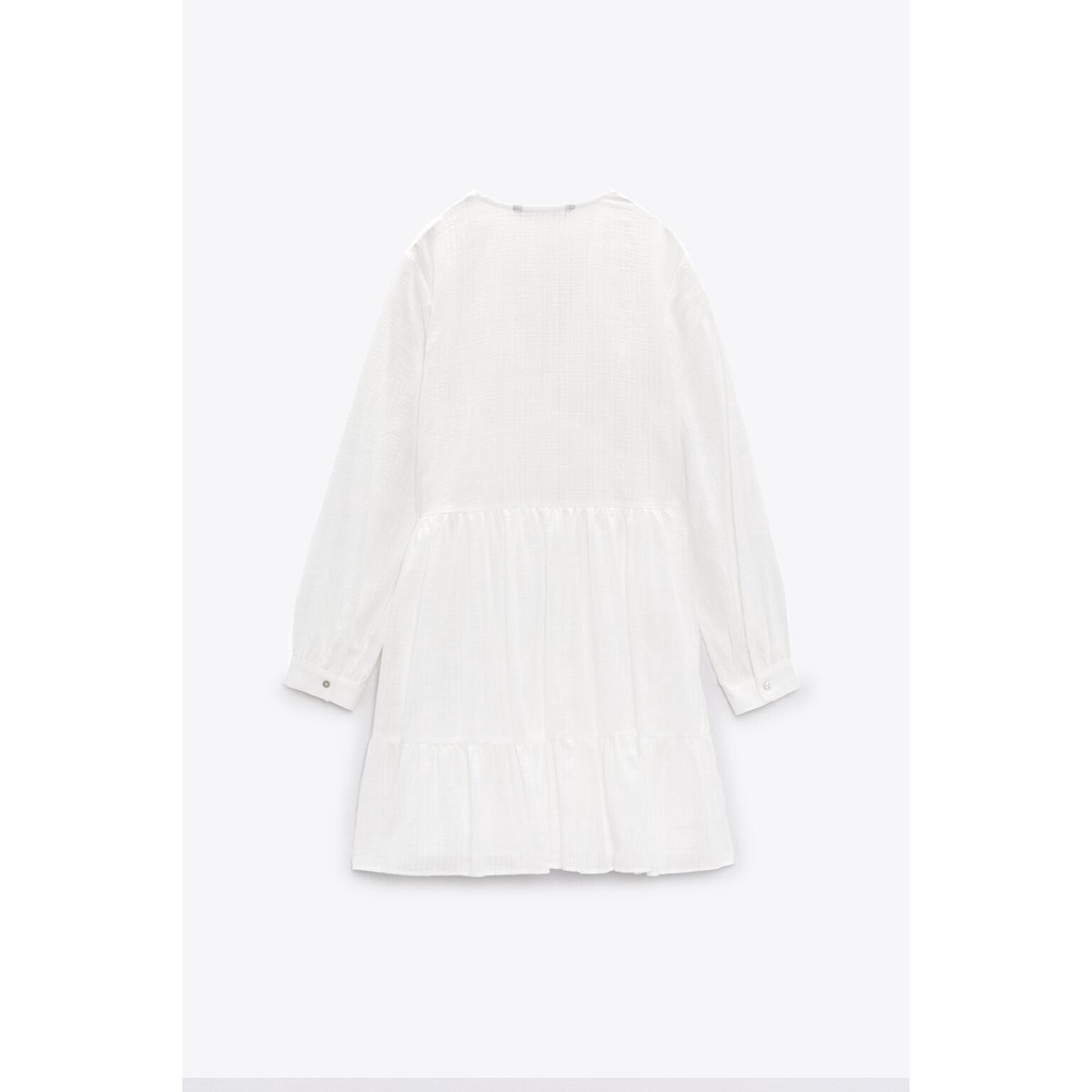 Zara Đầm mini Tay Dài Cổ Chữ V Thời Trang Mùa Hè 9878141 251