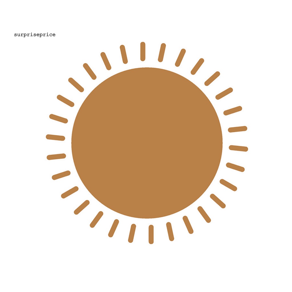 Decal dán tường Bằng PVC Hình Mặt Trời Phong Cách Boho Cho Trang Trí Phòng Khách / Phòng Ngủ