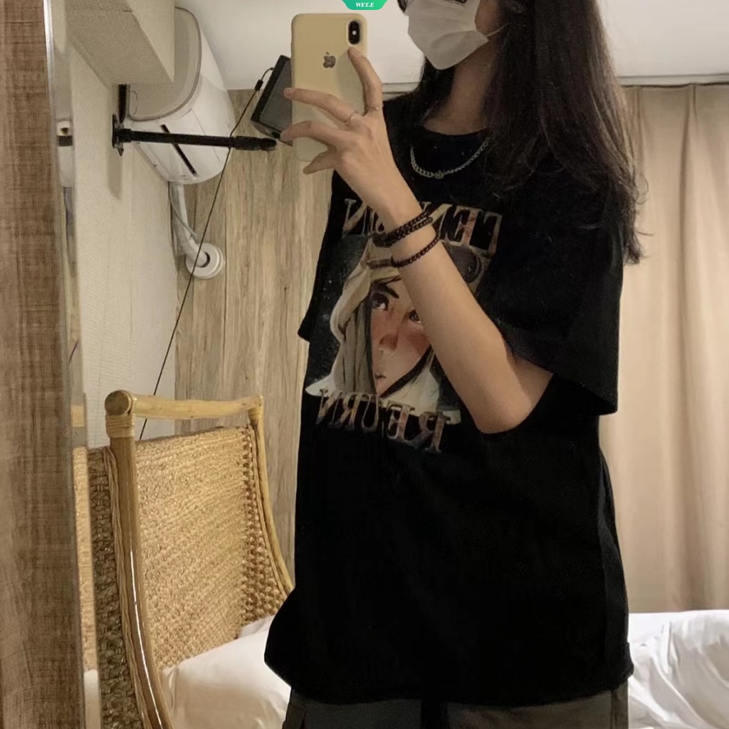 Áo Thun Tay Ngắn Dáng Rộng Chất Liệu Cotton Cao Cấp Thời Trang Mùa Hè Dành Cho Nữ