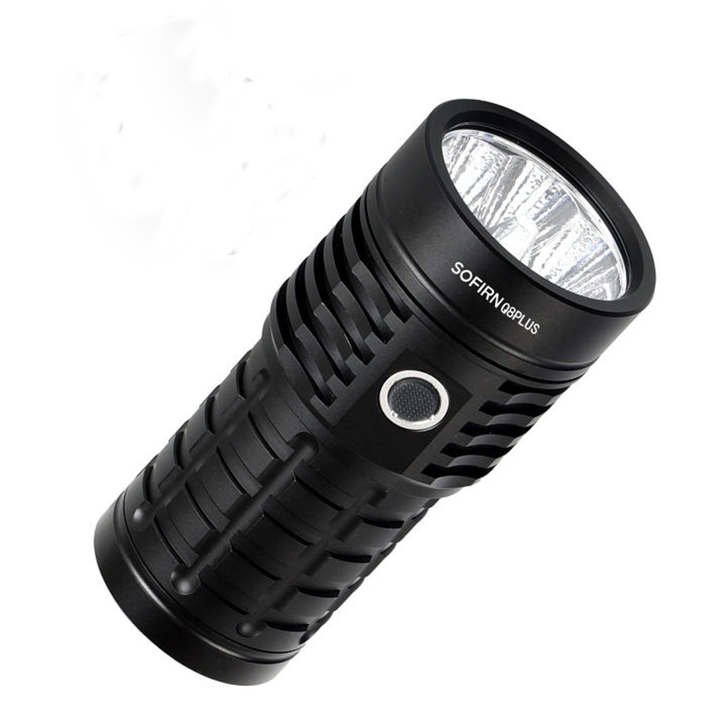 Đèn pin siêu sáng SOFIRN Q8 Plus độ sáng 16000 lumen chiếu xa 554m kèm 3 pin 21700 dung lượng 5000mAh USB-C Powerbank