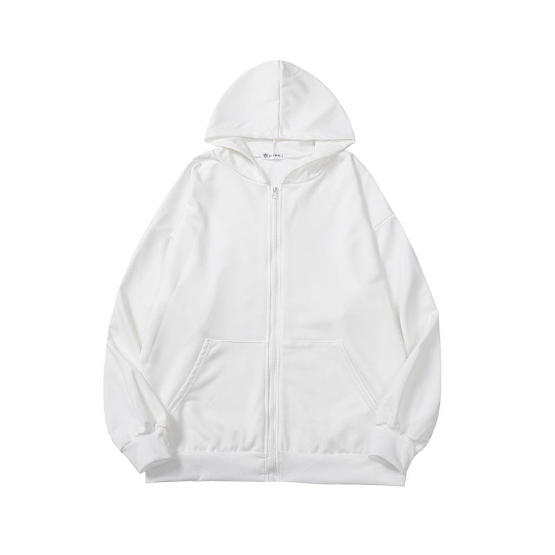 Áo Khoác Bóng Chày Có Nón Màu Sắc Đơn Giản Phong Cách Hàn Quốc