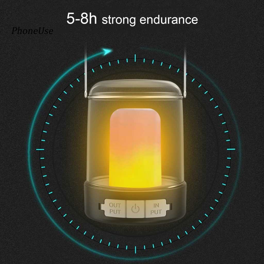 Đèn Lồng Cắm Trại Bằng PU 3 Chế Độ Sáng Cao Chống Nước Chống Bụi