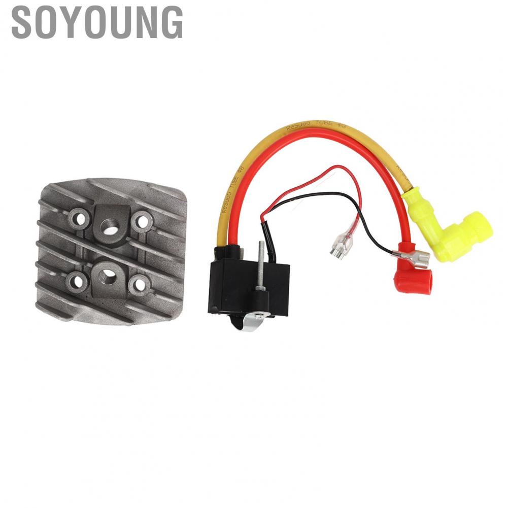 Soyoung Engine Cylinder Cover  Motorized Bicycle Ignition Coil Perfect Fit Stable Performance Durable  for 2 Stroke Engine Motorized Bike