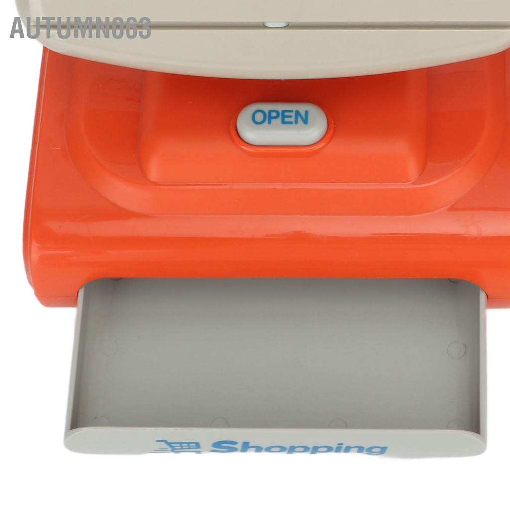 Autumn063 Đồ chơi thu ngân có âm thanh điện tử Máy tính tiền Playset Quà tặng sinh nhật cho trẻ mới biết đi