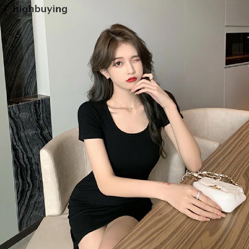 Hbvn Belle T Áo Sơ Mi Mini Cổ Vuông Thanh Lịch Quyến Rũ Màu Trơn Phong Cách Hàn Quốc Thời Trang Đường Phố Đơn Giản Dành Cho Nữ