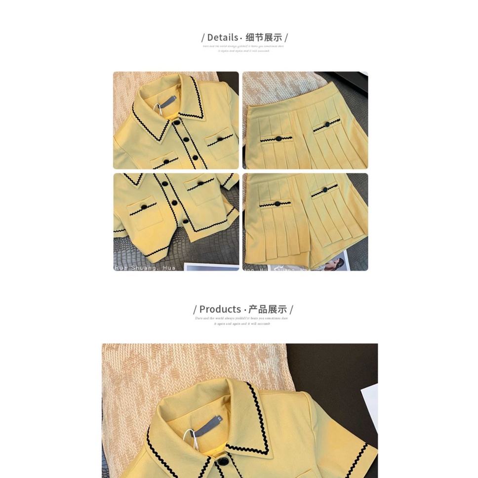 Set Đồ Thời Trang Mùa Hè 2023 Gồm Quần Short + Áo Tay Ngắn Phong Cách Mới Cho Nữ