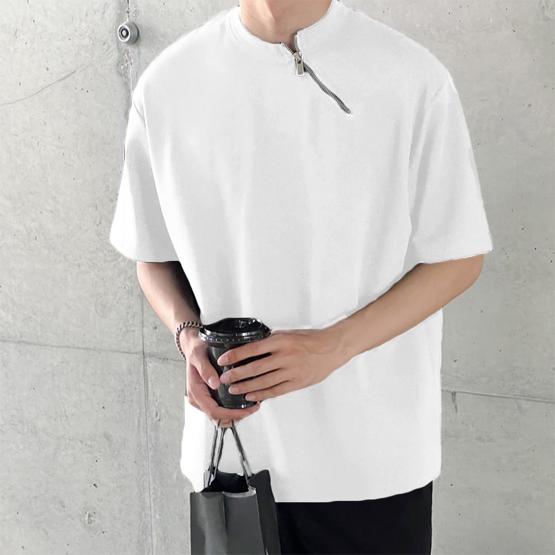 Áo kiểu INCERUN tay ngắn dáng rộng thời trang dành cho nam