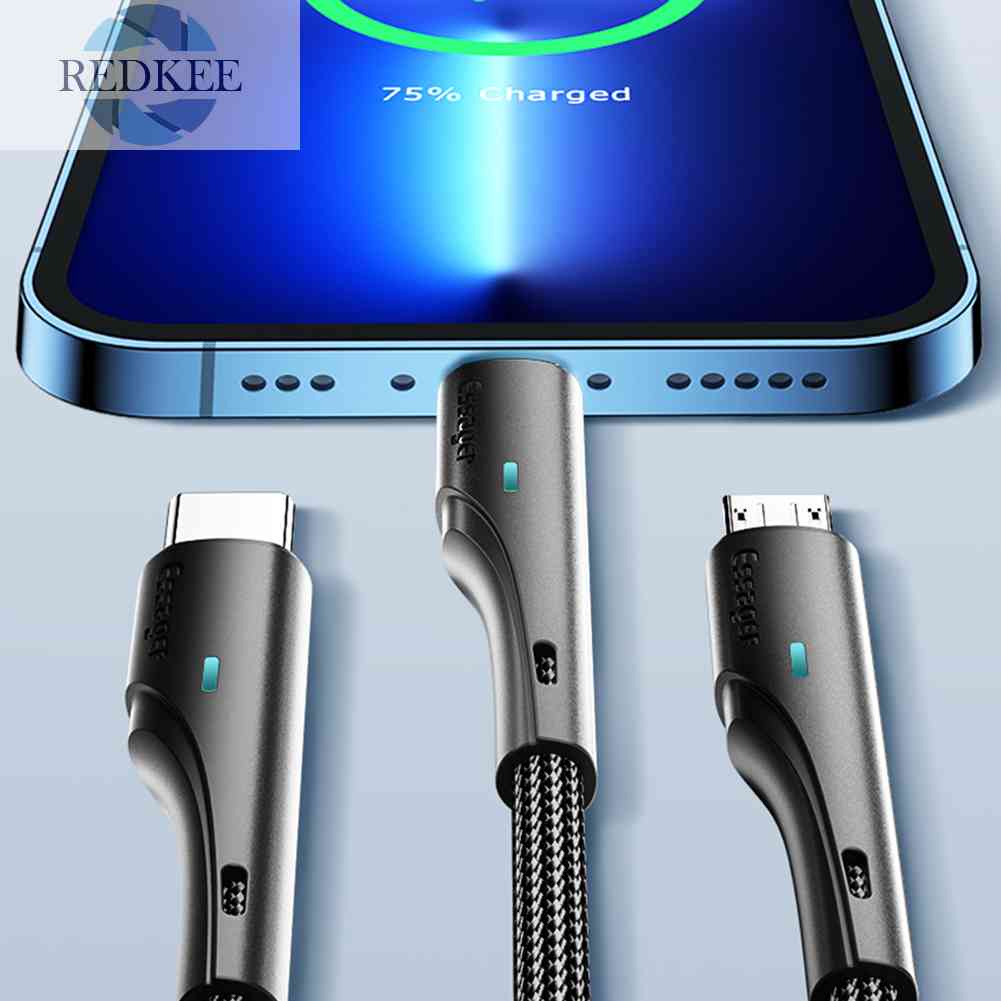 Cáp Sạc Truyền Dữ Liệu 3 Trong 1 Cho Điện Thoại Apple Huawei