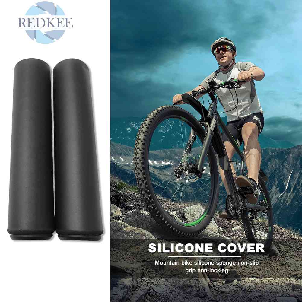 1 Cặp Vỏ Bọc Tay Lái Xe Đạp Bằng Xốp Silicone Mềm Mại Hút Sốc Chống Trượt