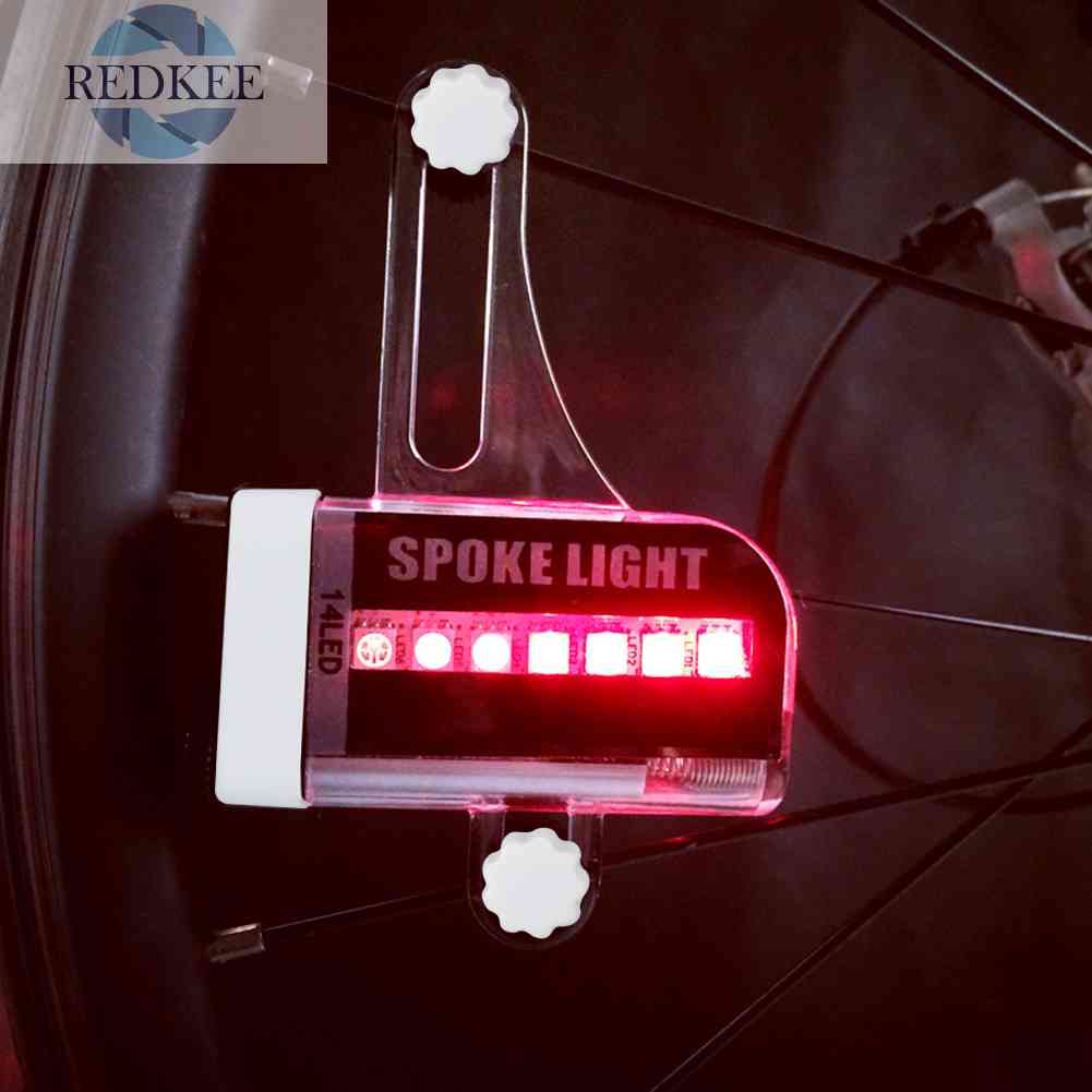 Đèn LED 14 RGB Gắn Căm Xe Đạp Leo Núi Sạc USB