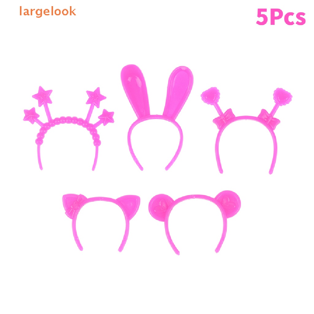 Set 5 Băng Đô Tai Thỏ / Mèo / Gấu Mini 30cm Dành Cho Búp Bê