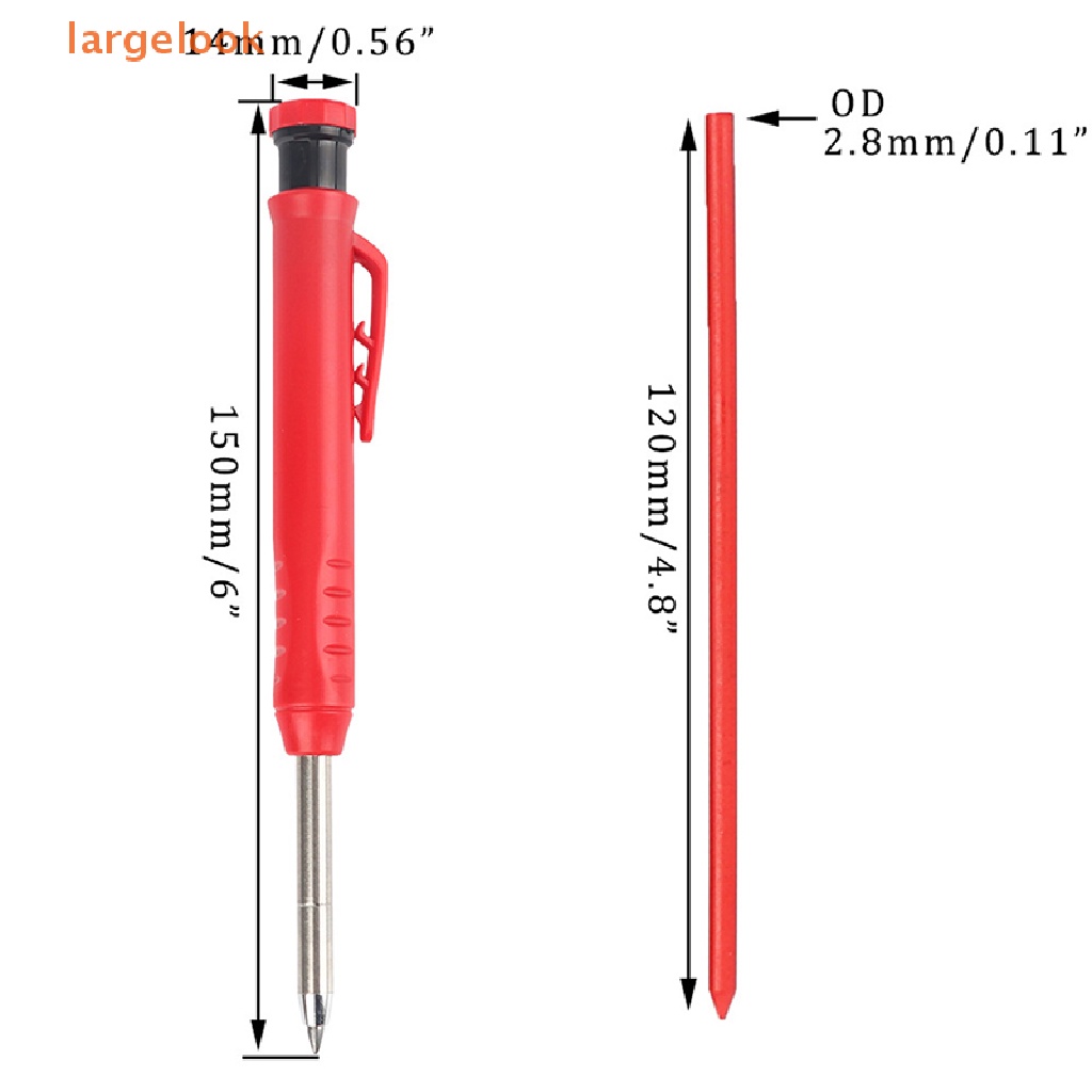 [Widelook] Bút Chì Carpenter Màu Trơn Với Đồ Chuốt Cơ Khí Xây Dựng