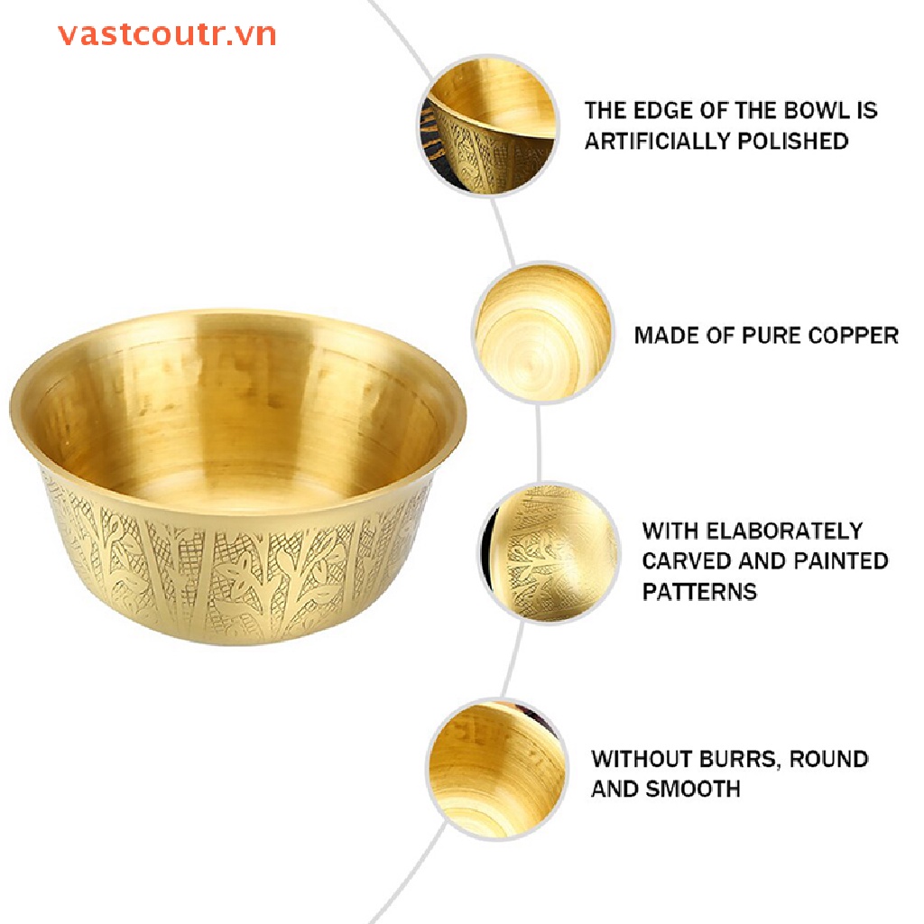 Chén Uống Nước Bằng Đồng Phong Cách Tây Tạng