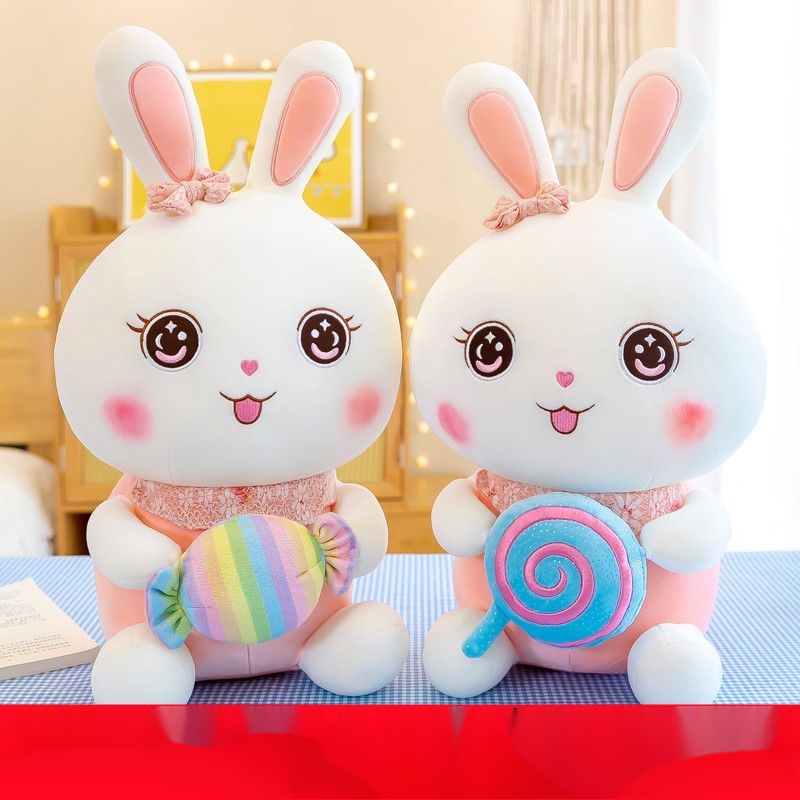 Thú Nhồi Bông Hình Thỏ Trắng Nhỏ Dễ Thương