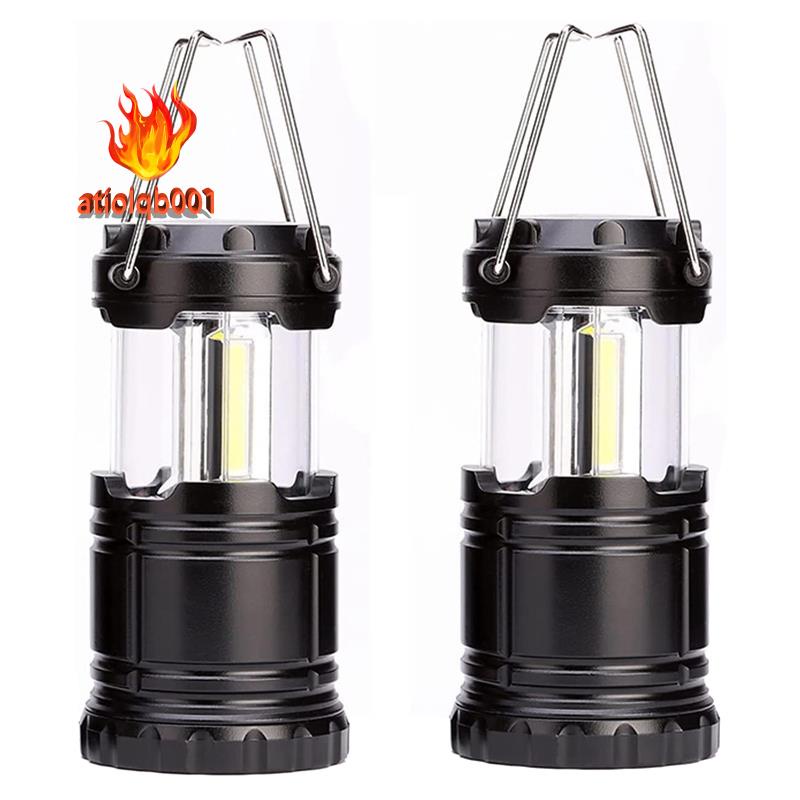 Bộ 2 Đèn Pin Chống Thấm Nước Kèm Móc Có Thể Gấp Gọn Tiện Dụng Mang Theo Cắm Trại