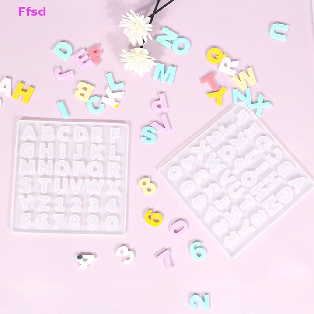 {Ffsd} Khuôn Silicon Làm Móc Khóa / Trang Sức Hình Chữ Cái A Đến Z DIY