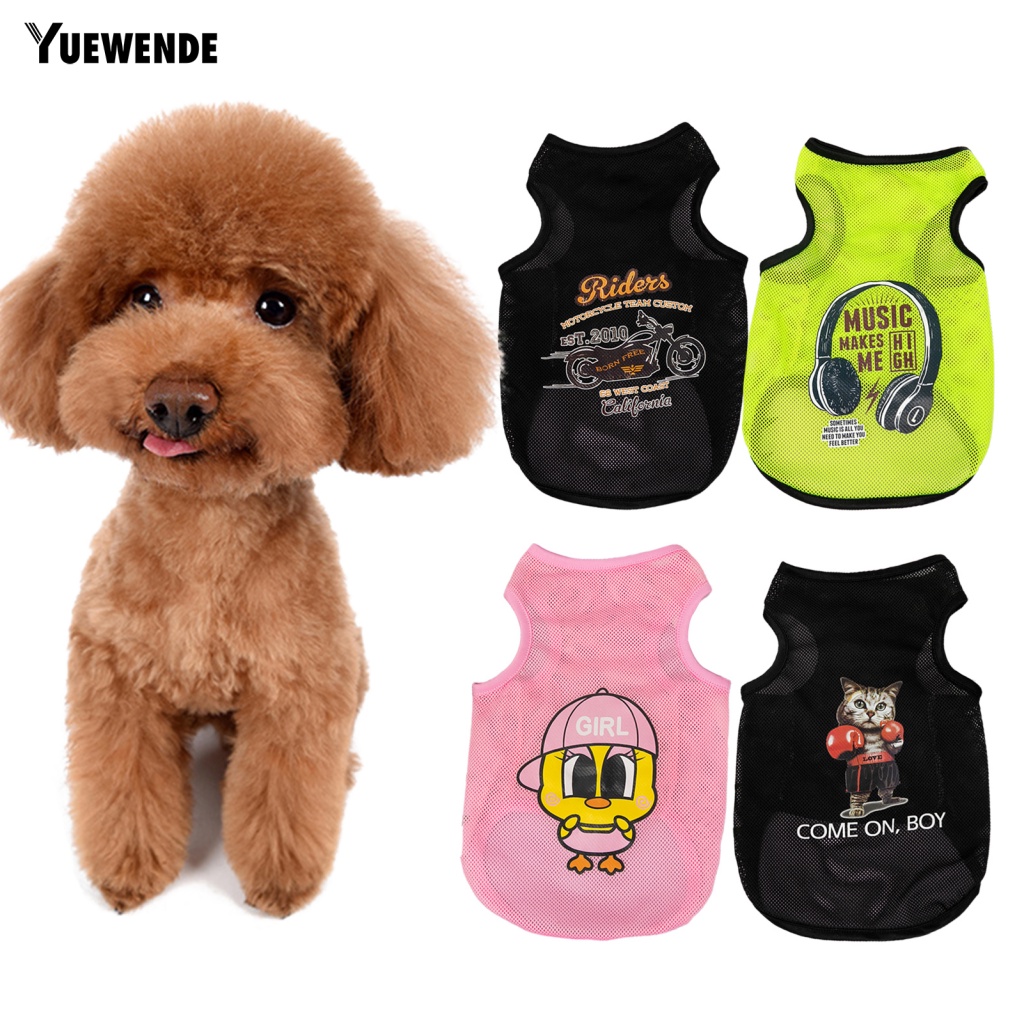 Áo Lưới In Họa Tiết Hoạt Hình Dễ Thương Dành Cho Thú Cưng