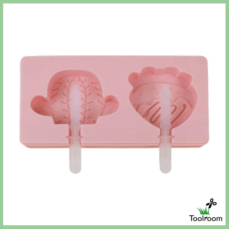 Bộ Dụng Cụ Làm Kem Que Hình Hoạt Hình Dễ Thương Tháo Rời Được