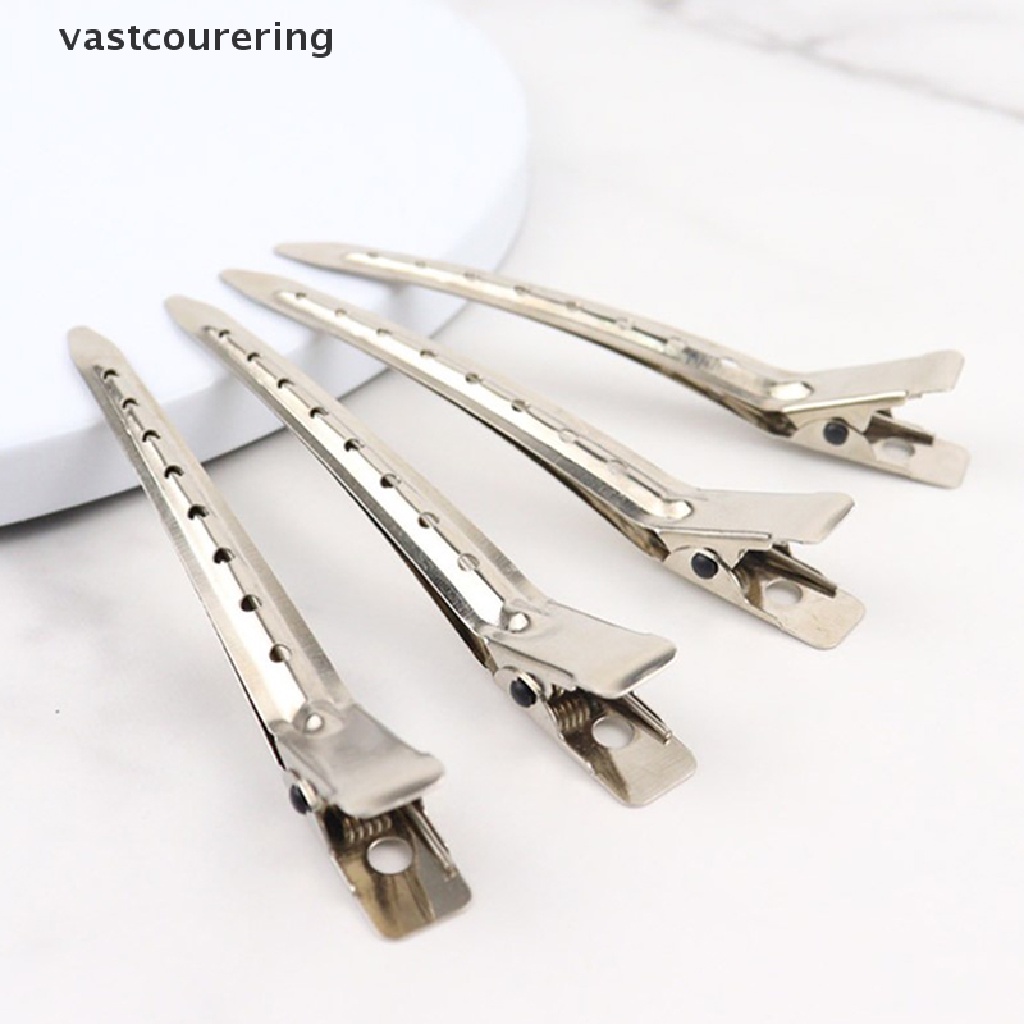 Bộ 10 Kẹp Chia Tóc Bằng Thép Không Gỉ Tiện Dụng