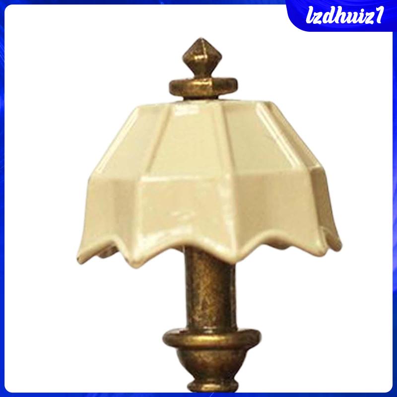 Đèn Bàn Mini Màu Be Trang Trí Nhà Búp Bê 1: 12