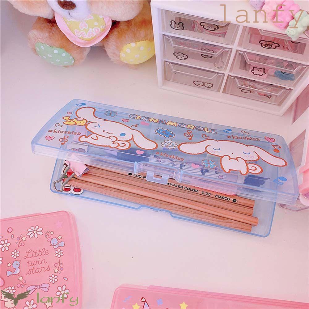 Hộp Đựng Bút Bằng Nhựa Hình Mèo Hoạt Hình Dễ Thương