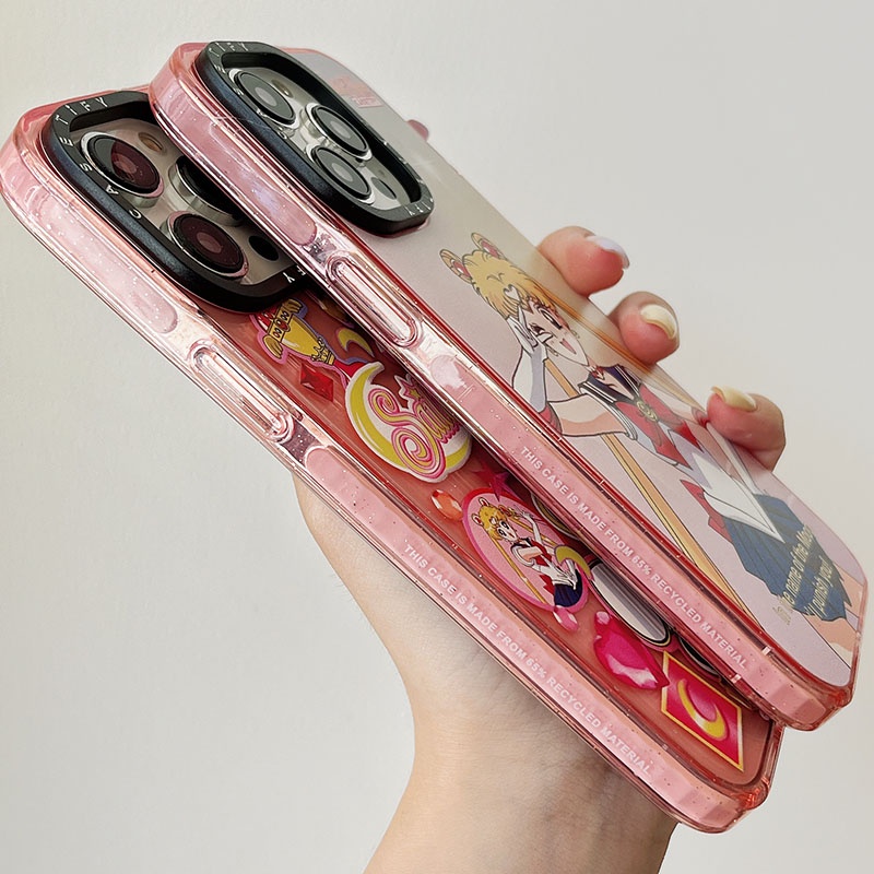 Ốp Điện Thoại Acrylic Chống Sốc Hình Thủy Thủ Mặt Trăng Lấp Lánh Cho iPhone14 / 13 / 12 / 11 / Pro / Max