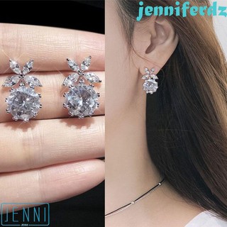 Hoa tai đính đá zircon hợp thời trang trẻ trung