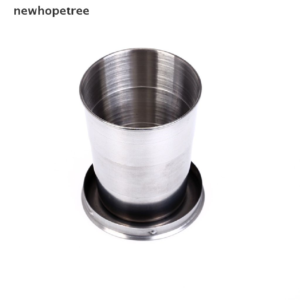 Cốc Uống Nước 140ml Bằng Thép Không Gỉ Có Thể Gấp Gọn Tiện Dụng Mang Theo Du Lịch