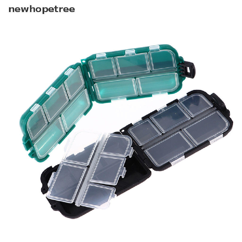 Hộp Đựng Mồi Câu Cá Mini 10 Ngăn Tiện Dụng