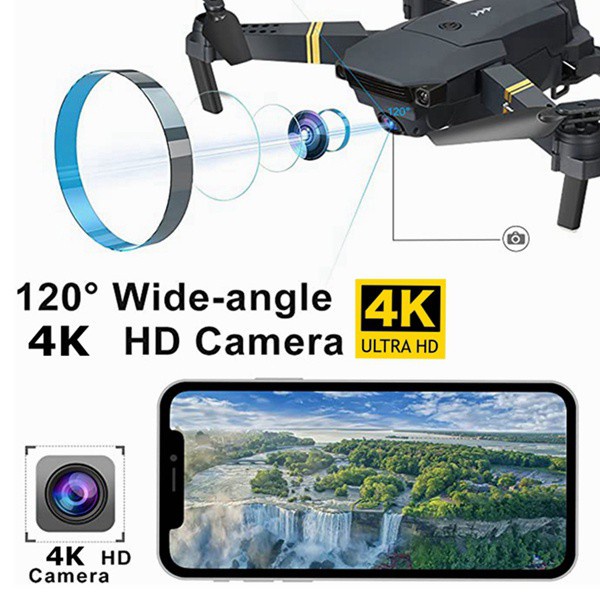 🚁Flycam Mini giá rẻ E58: Máy bay điều khiển từ xa, Camera 4K, Quay phim, Chụp ảnh, Kết nối Wifi, Tay cầm điều khiển👌
