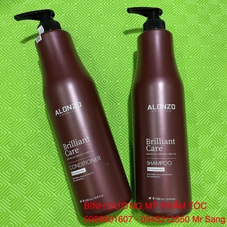 Dầu gội xả Alonzo Brilliant Care chăm sóc tóc nhuộm 1000mlx2  *NEW*