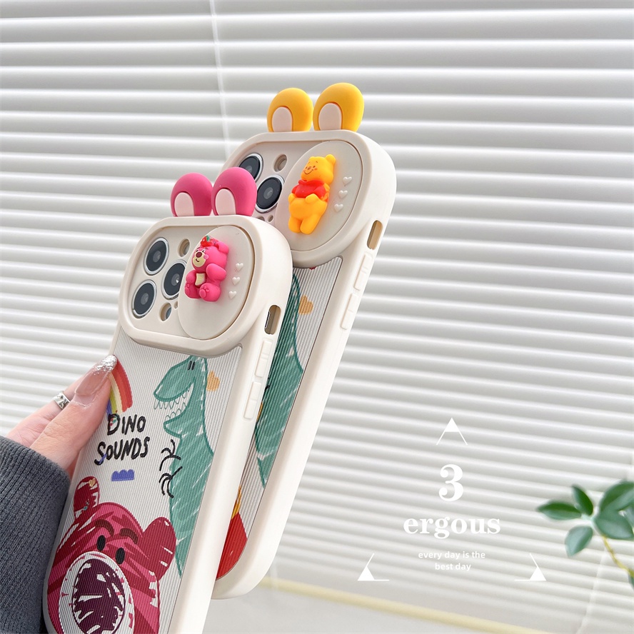 Ốp Điện Thoại TPU Mềm Hình Gấu Pooh 3D Dễ Thương Cho IPhone 14 13 12 11 Pro Max
