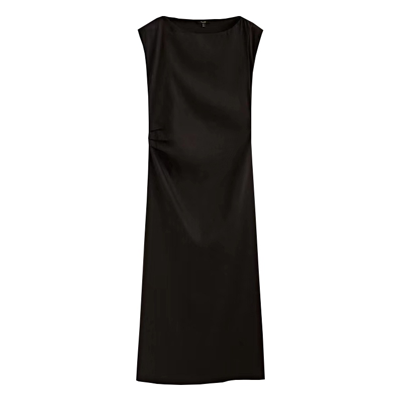 Đầm Vải Lanh Không Tay Xếp Ly Thời Trang Mùa Hè Hàng Mới 06676100800