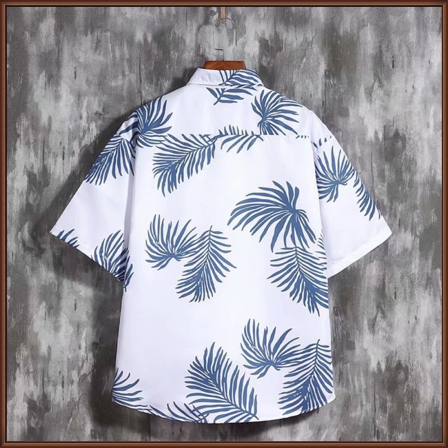 Bộ Trang Phục 2 Mảnh Gồm Áo Sơ Mi Ngắn Tay Và Quần Short In Họa Tiết Hoa Phong Cách Hawaii Cho Nam