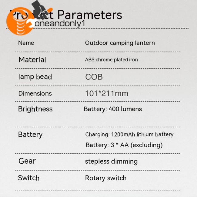 Đèn Led Cắm Trại 6w 400 Lumens Độ Sáng Cao Có Móc Treo Tiện Dụng