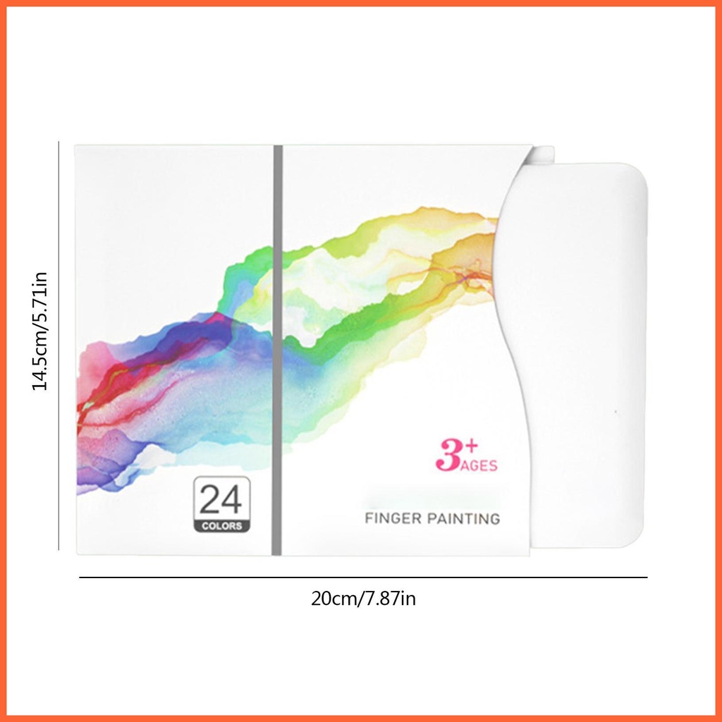 Đệm Mực In Dấu Vân Tay 12 / 24 Màu Có Thể Giặt Sạch Dành Cho Trẻ Em DIY