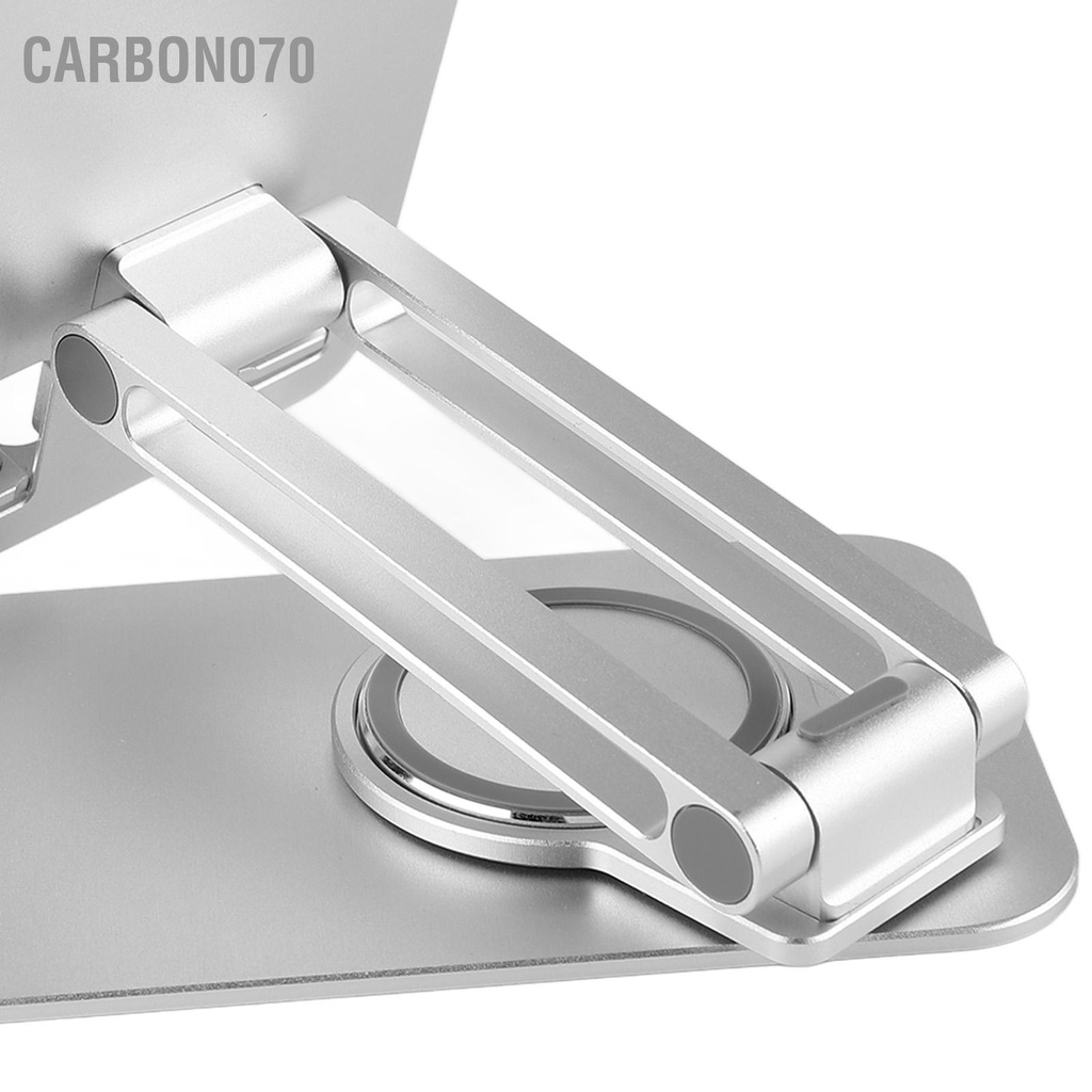 Carbon070 Giá đỡ điện thoại di động có thể gập lại bằng hợp kim nhôm để bàn xoay được cho máy tính bảng Tất cả