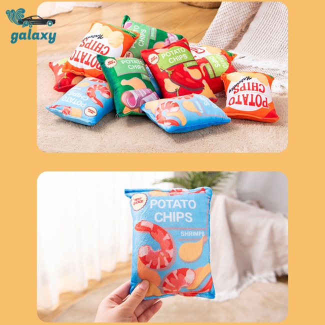 Galaxy Đồ Chơi Nhồi Bông Hình Khoai Tây Chiên Chống Cắn Cho Thú Cưng