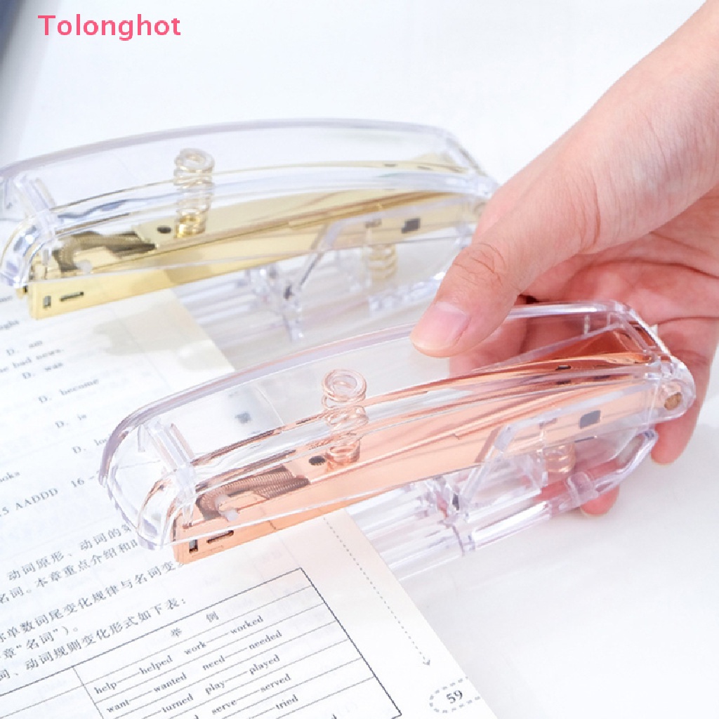 Dụng Cụ Dập Ghim Bằng Acrylic Trong Suốt Tiện Dụng Cho Văn Phòng