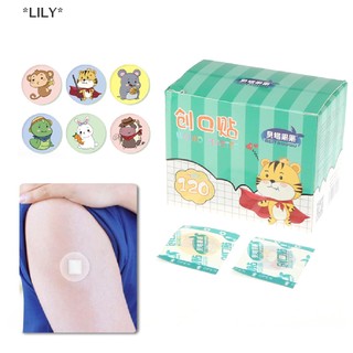 LILY 120 cái/hộp không thấm nước thoáng khí vòng ban nhạc AIDS cho trẻ em chăm sóc vết thương uuu